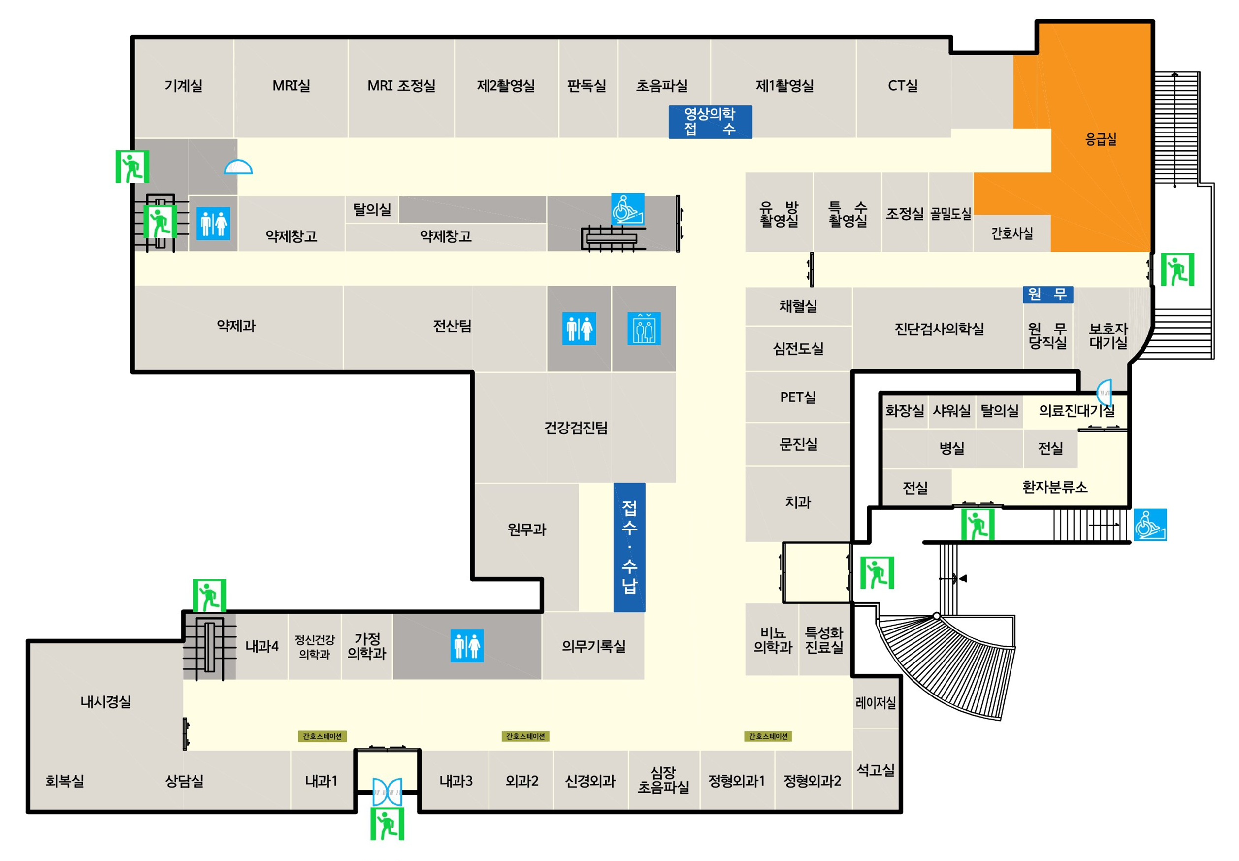 영월의료원 본관 1층 안내도